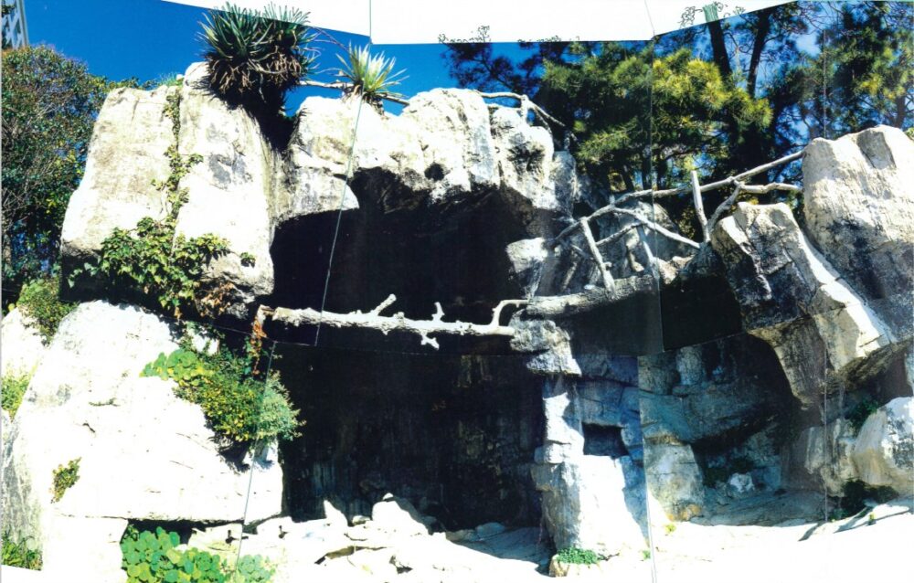 falaises_artificielles_photo_ouvrages_art Photomontage des fausses grottes du parc de la villa Les Palmiers