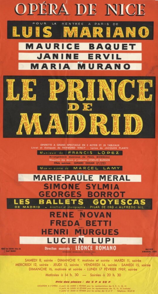 Le Prince de Madrid à l'Opéra de Nice